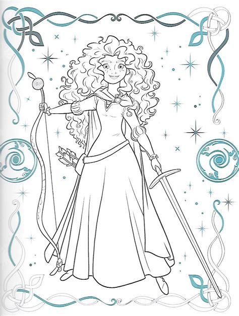 merida  disney princess  brave cinderella coloring pages