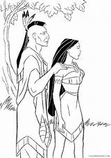 Coloring4free Pocahontas Coloring Pages Smith John Behind sketch template