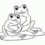 Frog Coloring4free Hopping sketch template