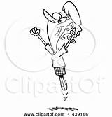 Jumping Businesswoman Joyful Toonaday Royalty Outline Illustration Cartoon Rf Clip sketch template