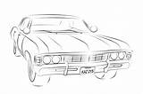 Impala Drawing Car Line Drawings High Sketch Resolution Supernatural Clipart Lowrider Vintage Transparent Background Coloring Chevrolet Book Outline 67 Easy sketch template
