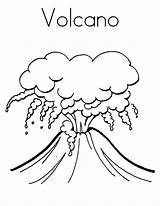 Volcano Coloring Pages Kids Printable Worksheet Activities Colouring Worksheets Writing Natural Choose Board sketch template