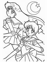 Sailor Coloring Moon Mars Anime sketch template