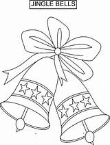 Bells Jingle Coloring Pages Christmas Template Procoloring sketch template