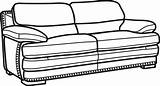 Sofa Coloring Cushion Leather Designlooter Nailhead Trim Two sketch template