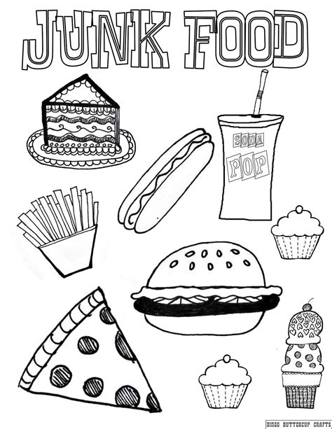 american junk food coloring pages cute thanksgiving food coloring