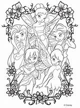 Coloring Pages Tinkerbell Fairy Bell Tinker Color Kleurplaat Friends Sheets Gif sketch template