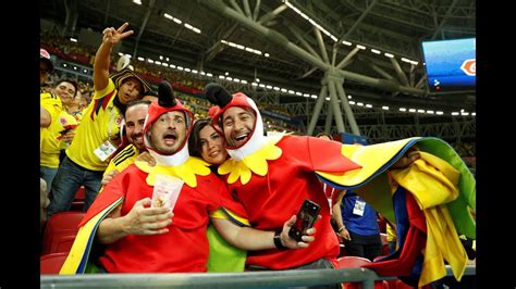 Fifa World Cup Colombian Fans Celebrate Win Vs Poland