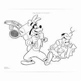 Coloring Disney Goofy Pages Donald Hiking Camping Family Colouring Choose Board Drawing Duck sketch template