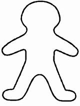 Template Blank Person Man Clipart Gingerbread Library sketch template