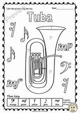 Brass Instruments Pages Color Music Anastasiya Studio Visit Multimedia Instrument sketch template