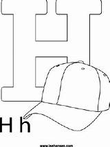Hat Coloring Letter Printable Alphabet Pages Sheet Baseball Print Adobe Pdf Paper Hot sketch template