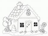 Coloring House Gingerbread Christmas Beautiful Popular sketch template