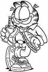 Garfield Coloring Pages Color Kids Print Characters sketch template