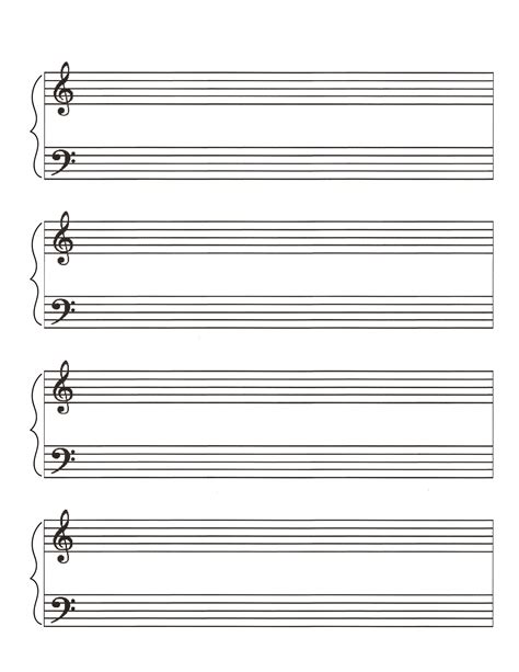 blank printable sheet   piano  printable templates