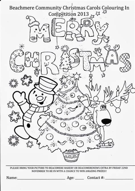 beachmere community christmas carols colouring  competition starts
