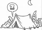 Camping Coloring Pages Tent Drawing Fun Gif Getdrawings sketch template