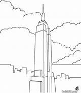Empire State Building Coloring Pages Buildings Kids Symbols Landmarks Skyline Line States Drawing York Color United City Drawings Draw Sheets sketch template