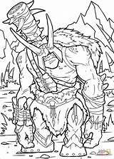 Coloring Orc Pages Warrior sketch template