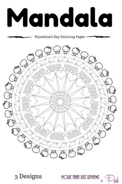 mandala art inspired valentines day coloring pages  pink