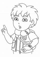 Coloring Pages Diego Printable Go Kids Print Cartoons Popular sketch template