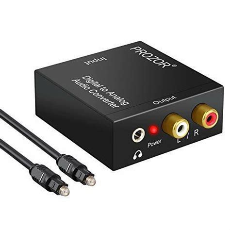 optical input output connector digital  analog audio converter  mm jack ebay