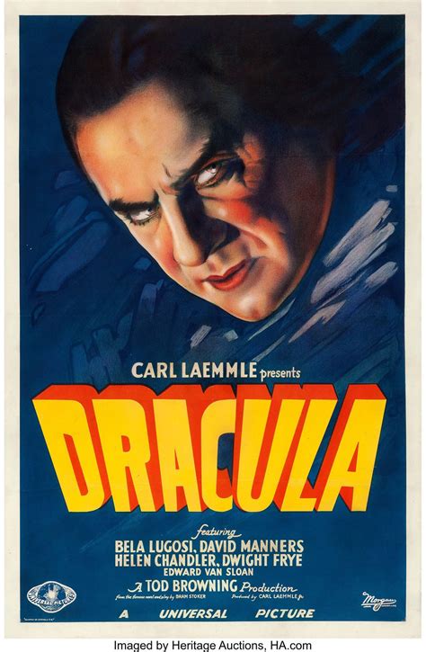 vintage dracula poster set   world record  auction chicago