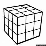 Cube Colouring Rubik Rubiks Cubo Parfait Rubix Kids Gomes Ademir sketch template