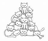 Cat Drawing Cats Coloring Doodle Pages Coloriage Colouring Chat Pile Crazy Embroidery Lady Animaux Dessin Adult Cute Books Doodles Stack sketch template