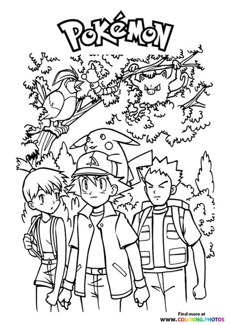 pokemon brock coloring pages