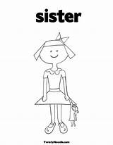 Coloring Sister Big Pages Sisters Book Library Clipart Popular sketch template