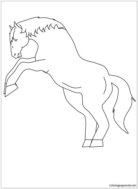 horse rearing coloring page  printable coloring pages