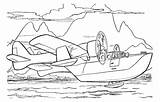 Colorare Disegni Barca Aeroplano Coloring sketch template