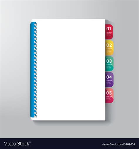 book cover  tab design style template vector image