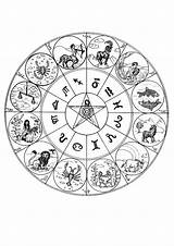 Mandala Coloriage Zodiaque Coloriages Signes sketch template