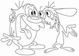 Ren Stimpy Coloring Pages sketch template