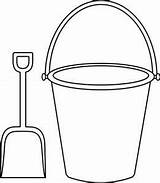 Bucket Pail Shovel Sand Clipartbest Buckets Spade Clipground Tocolor sketch template