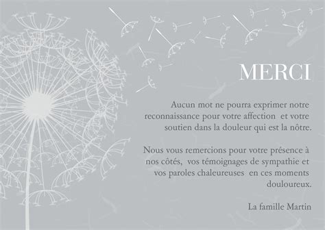 cartes de remerciement pour deces optimalprint