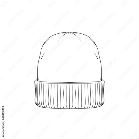 pom beanie beanie hats outline drawings packaging ideas technical