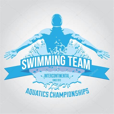 swimming team logo stock vector image  cmukhin