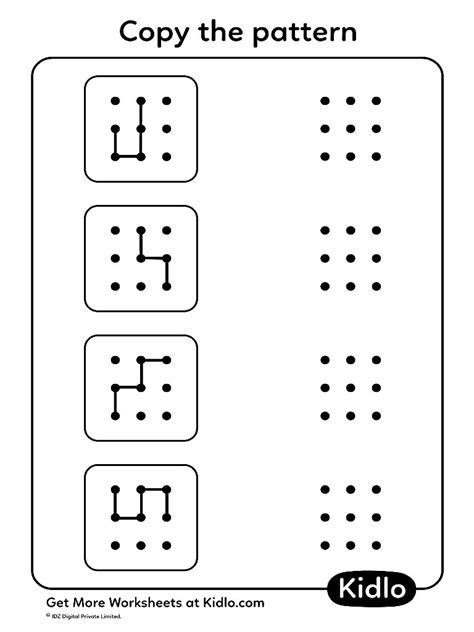 copy  patterns  dots pattern worksheet  kidlocom