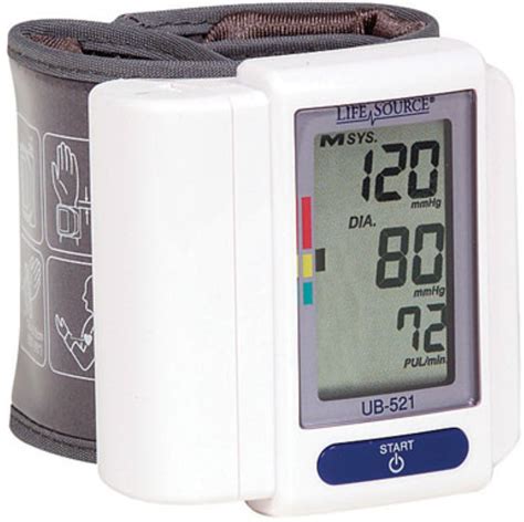 lifesource digital blood pressure monitor wrist   pack