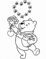 Pooh Honey Winnie Coloring Bear Pages Jar Flowers Holding Pot Christmas Coloringsky Color Getcolorings Printable Print Sheet sketch template