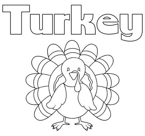 thanksgiving turkey coloring pages    printables printablee