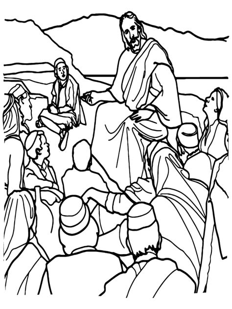 jesus teaching parables  disciples coloring page  printable