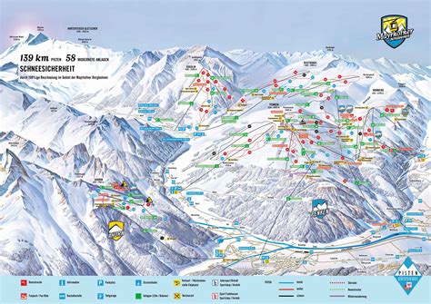 pistekaart ski zillertal  oostenrijk