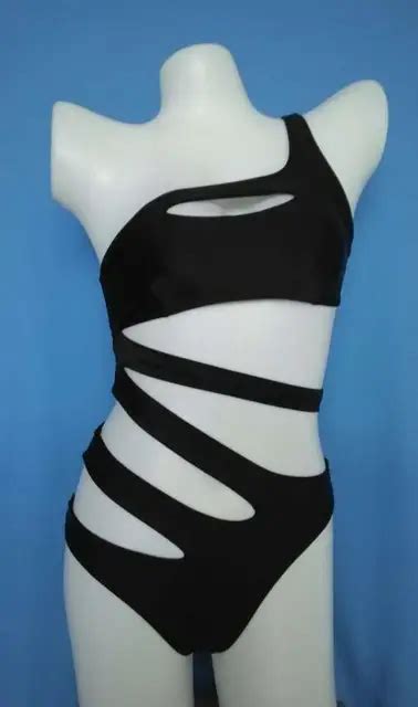 2017 Black Sheer Mesh Splicing Sexy One Piece Swimsuit For Women