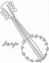 Banjo Instrument Bluegrass Qisforquilter Lois Ehlert sketch template