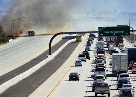 freeway lanes closed  fire reopen   freeway  rancho cucamonga daily news