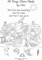Creation Coloring Pages Bible Story Printable Sunday Kids School Sheets Color Children Printables Activity God Preschool Crafts Preschoolers Activities Days sketch template